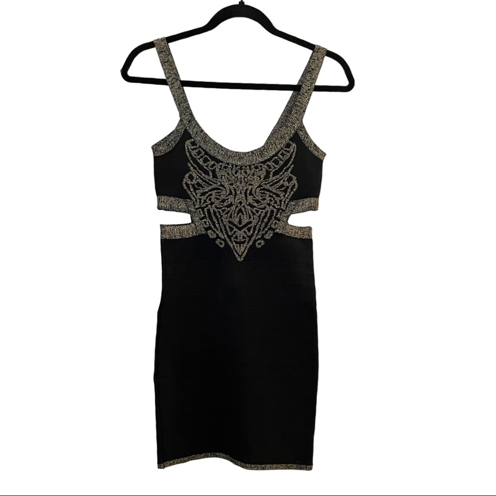 Black Marciano Bandeau XS Mini Dress